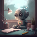 iliekcomputers_a_small_cute_robot_taking_notes_while_watching_a_70f7a2dc-50b4-4acd-8102-2d0e760fd164.png
